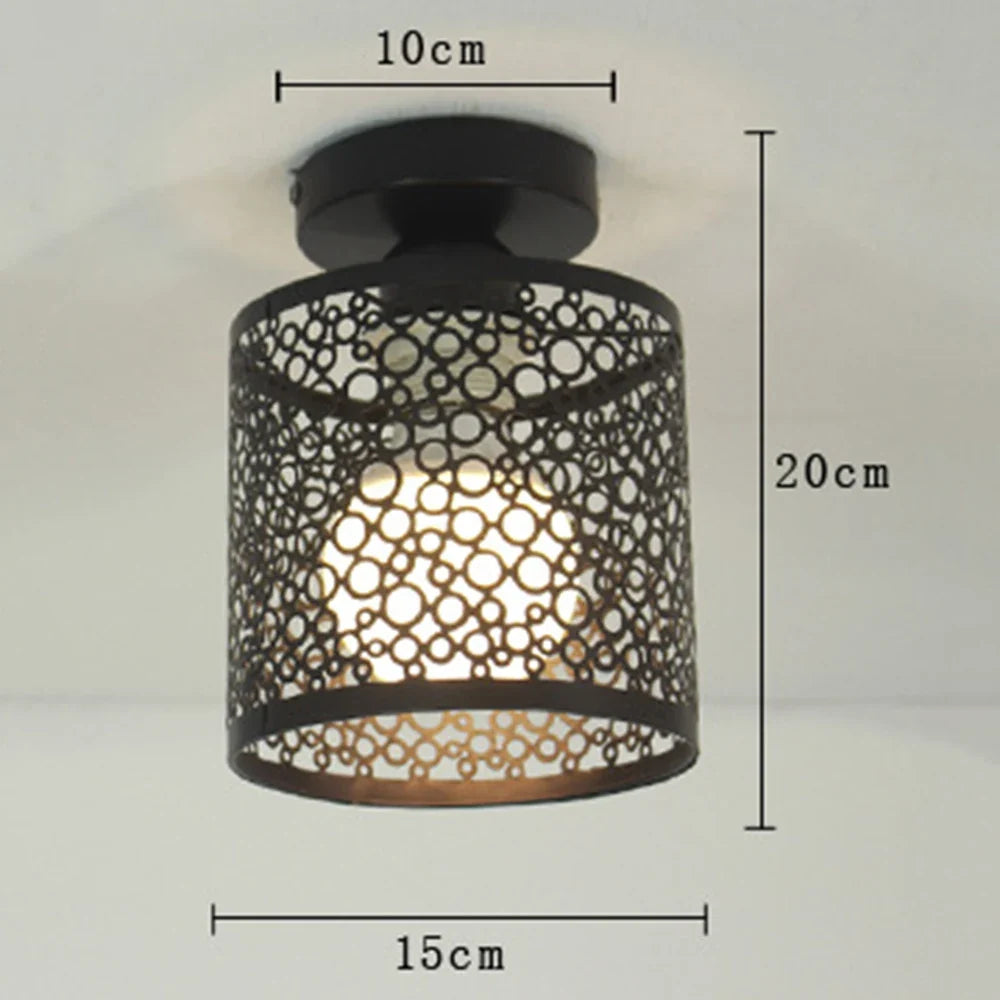 plafonnier design nordique en fer forgé pour décoration intérieure