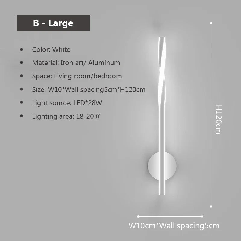 applique murale led minimaliste pour éclairage intérieur moderne