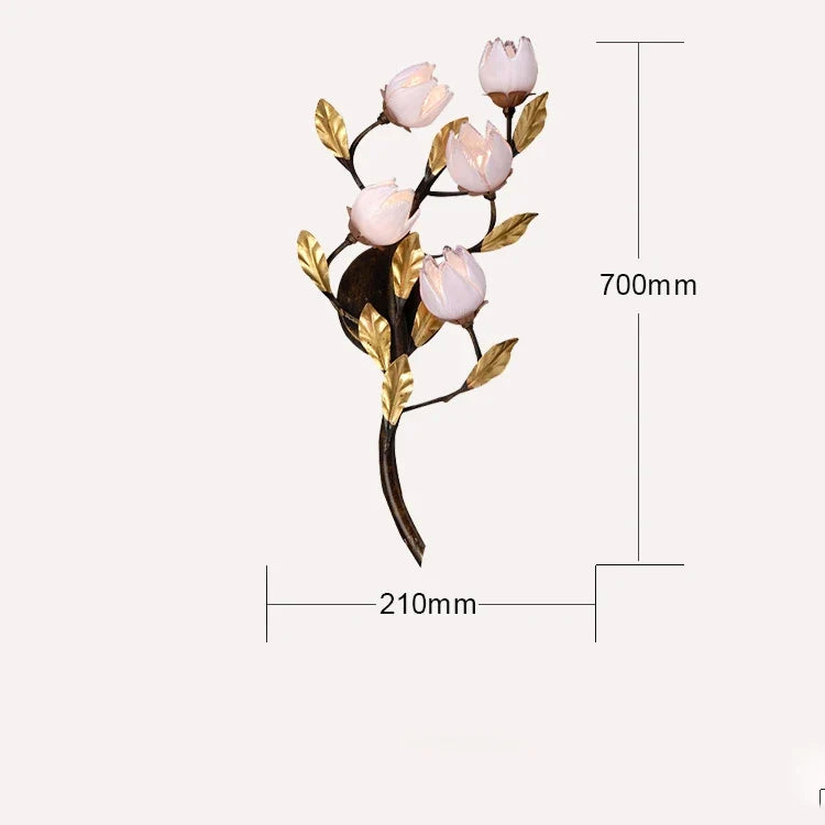 lustre antique avec abat-jour en forme de tulipe art