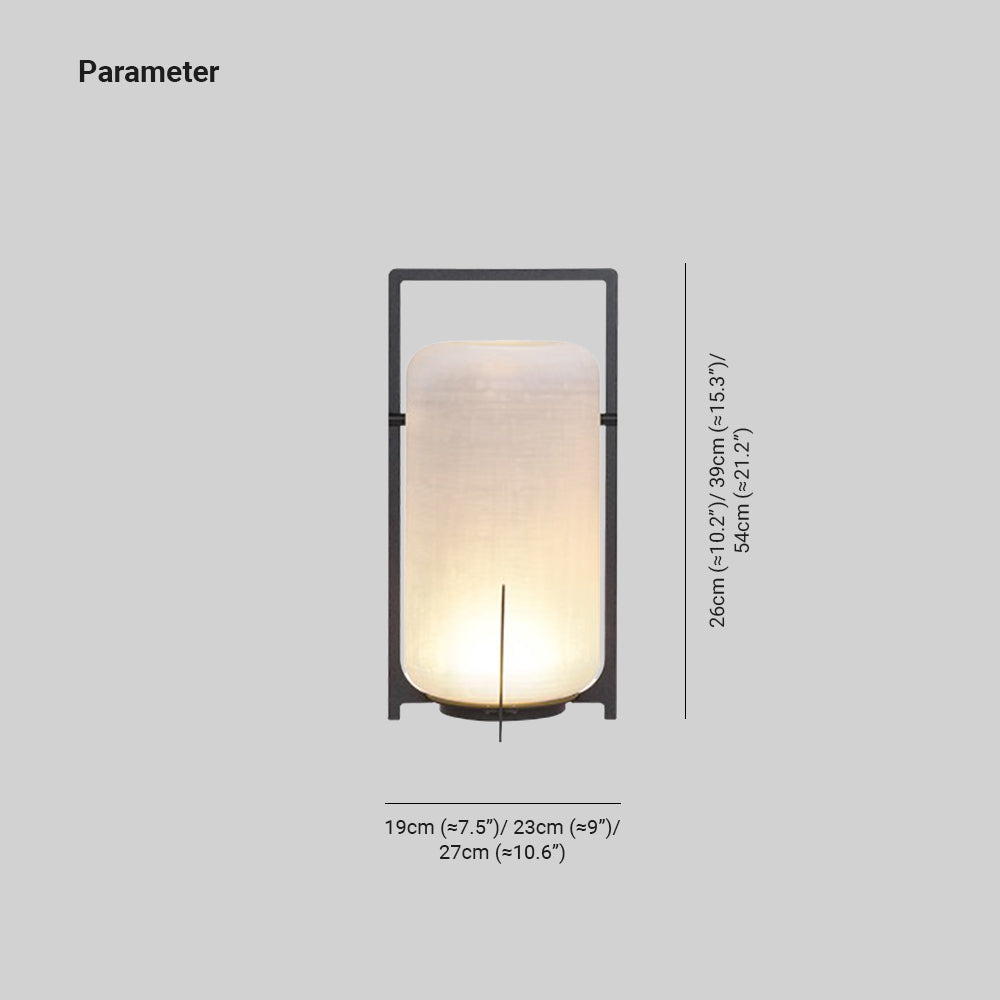 Lampe de sol à diffuseur blanc opale sur cadre en métal noir — Rascasse