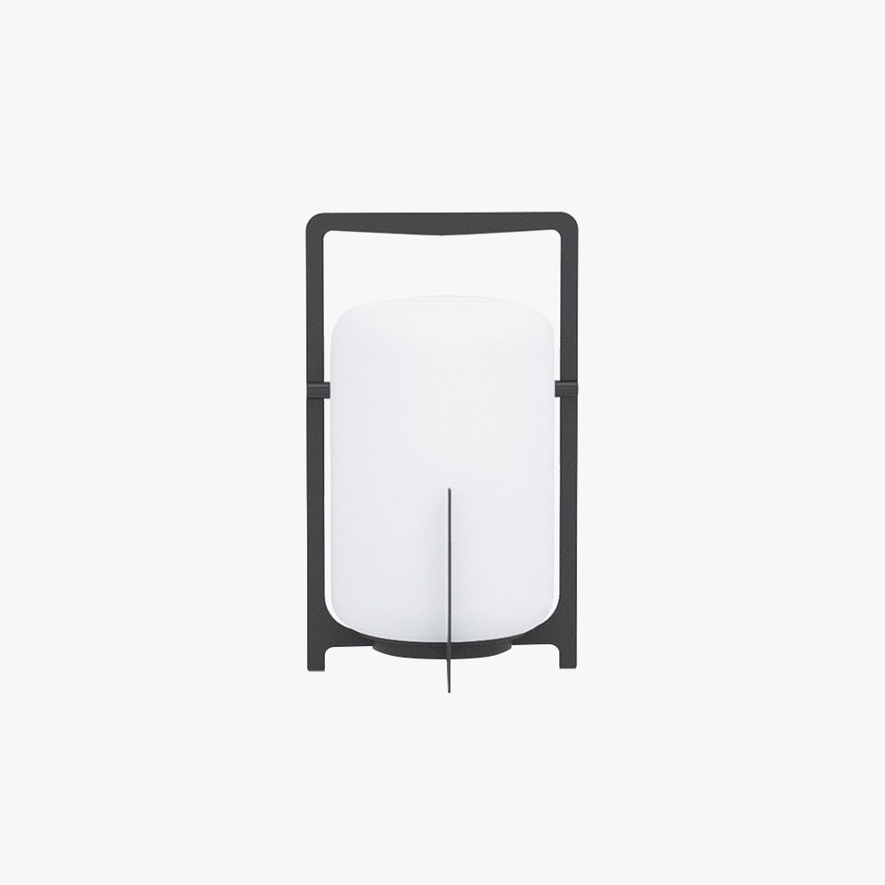 Lampadaire Cylindre Moderne, Métal/Acrylique, Blanc — Rascasse