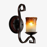 Applique murale antique rustique avec bougie consumée