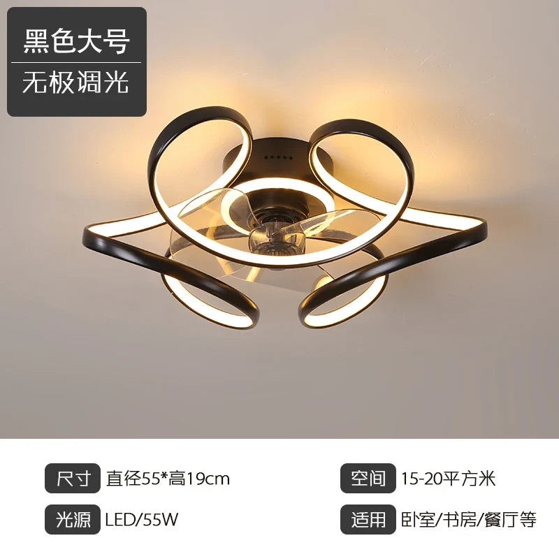 plafonnier moderne led avec éclairage et contrôle économique