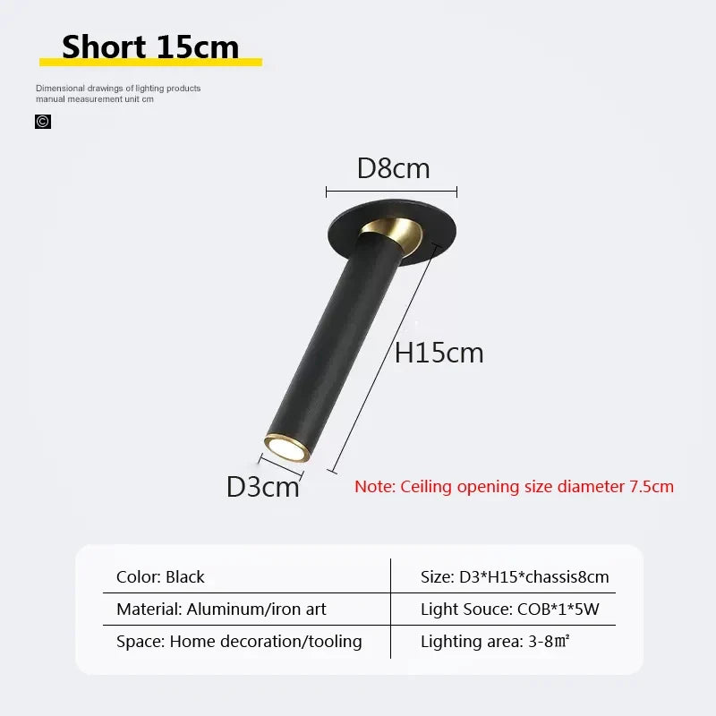 plafonnier led encastrable à angle rotatif pour intérieur