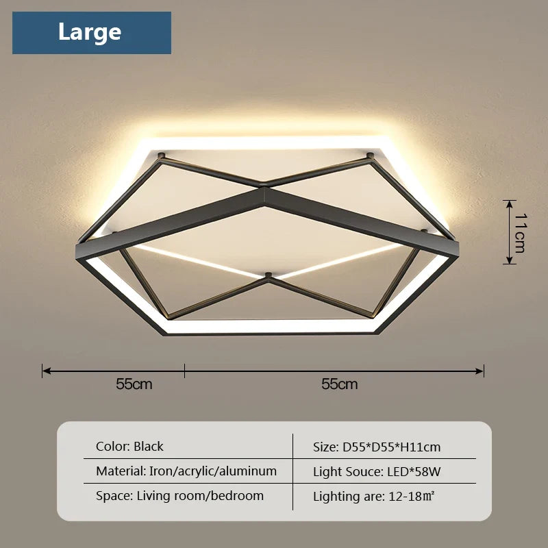 lustre led carré moderne pour éclairage décoratif intérieur