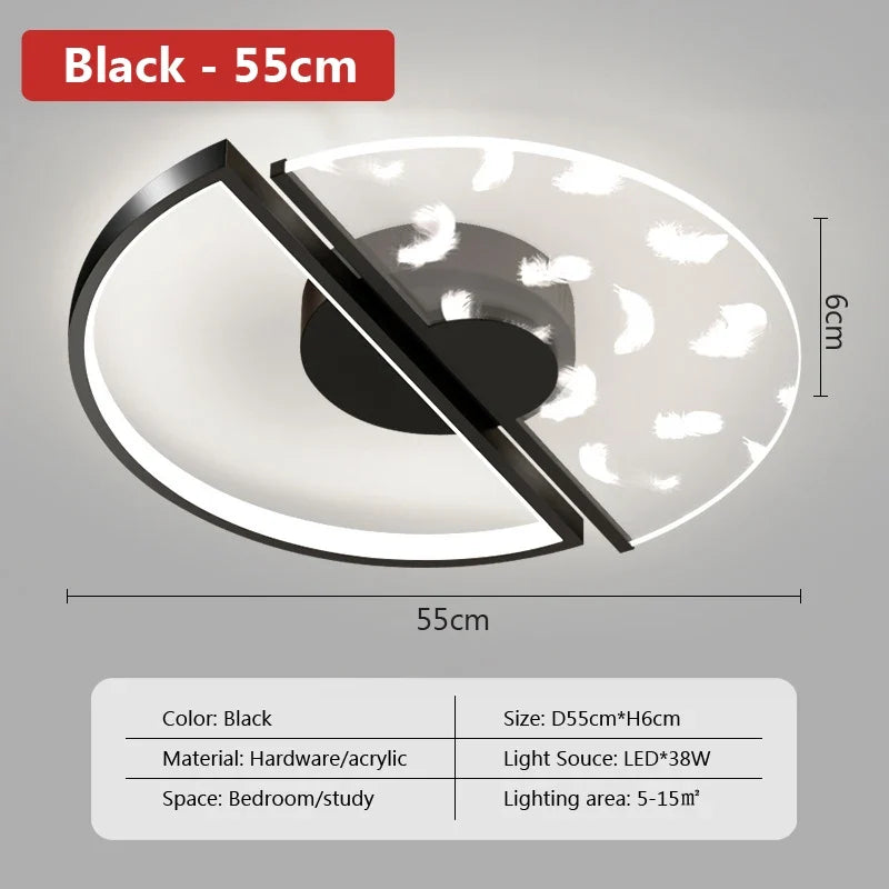 plafonnier led moderne avec intensité variable et design unique