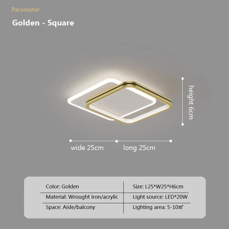 Plafond moderne à LEDs lampes pour salon chambre luxe décor luminaires intérieur couloir plafonnier avec télécommande