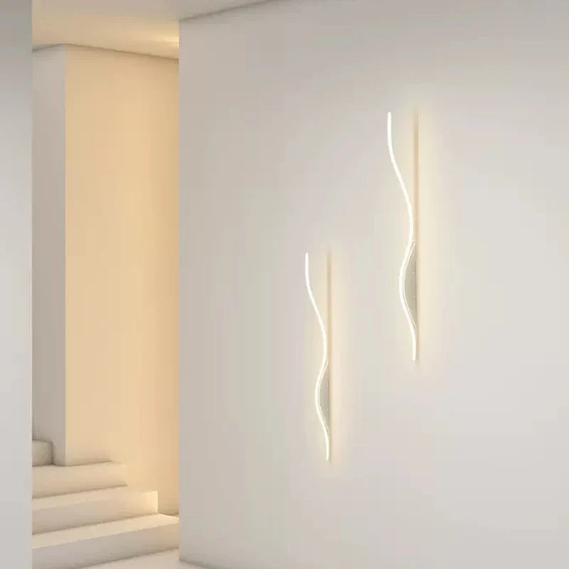 applique murale led moderne en forme de s pour éclairage décoratif