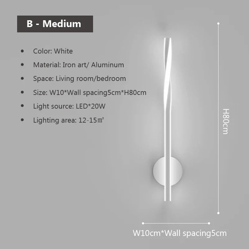applique murale led minimaliste pour éclairage intérieur moderne