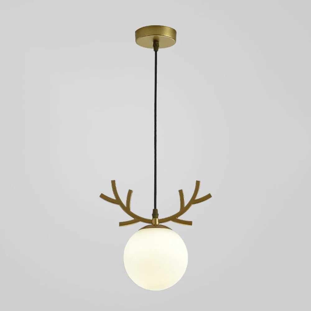 suspension en verre design vintage luminaire plaqué or moderne