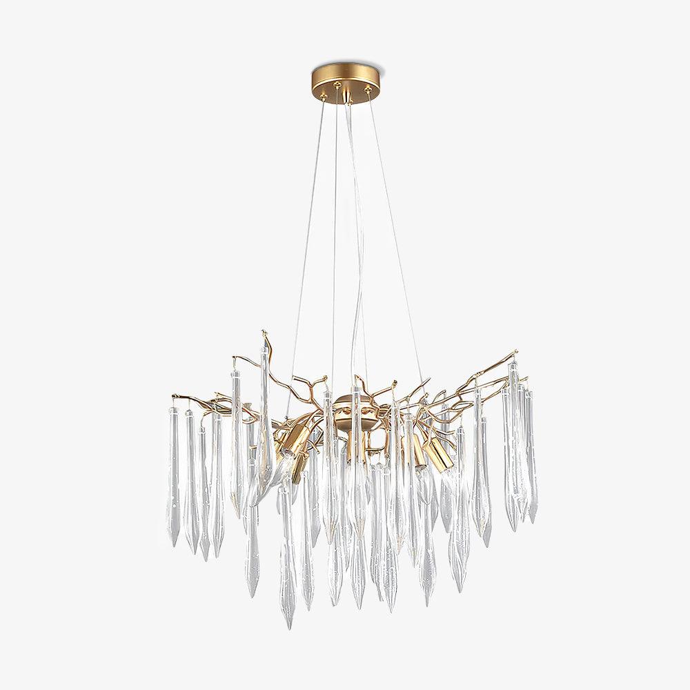 Lustre Branches Cristal Suspension Sculpturale — Mascaret