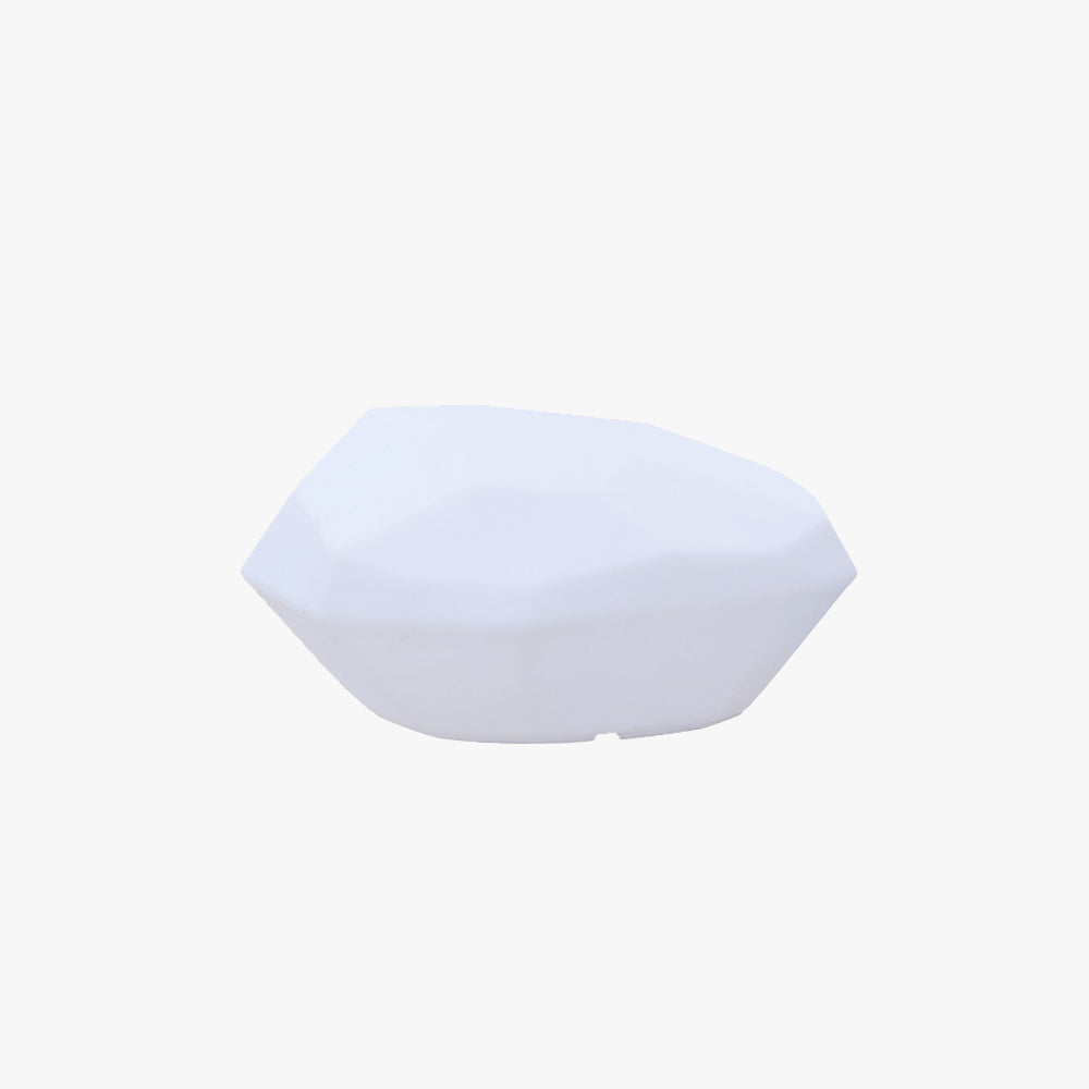 Lampe Extérieure au Sol Pierre Moderne, Acrylique, Blanc — Rumex
