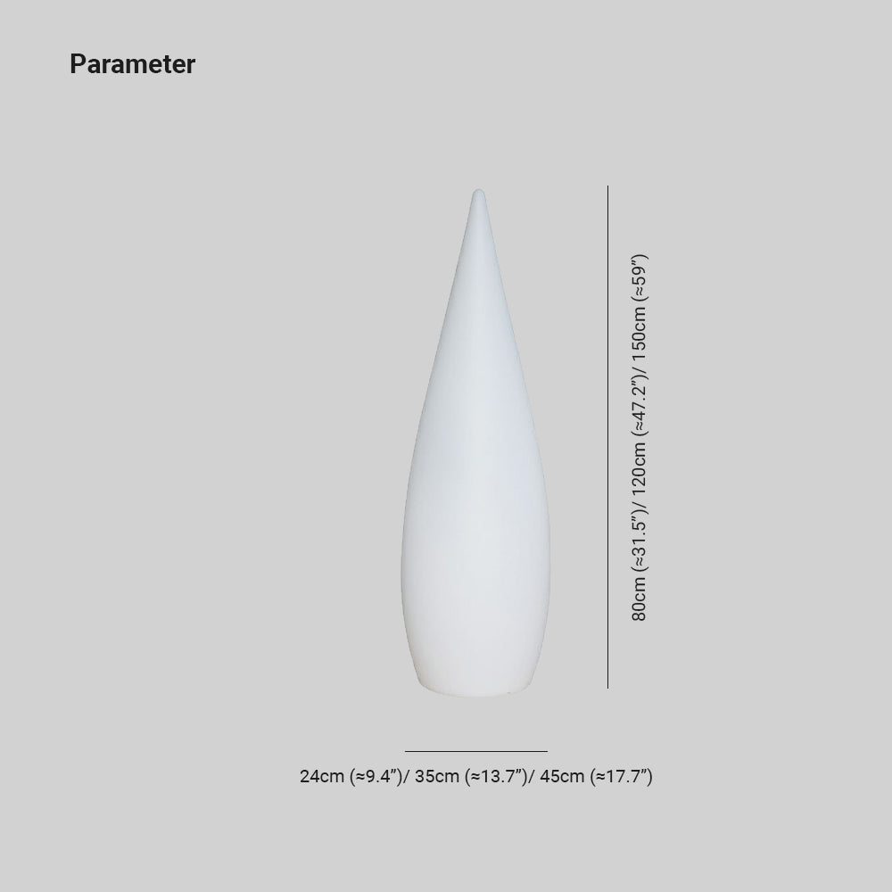 Borne lumineuse en acrylique blanc en forme de goutte — Pinson