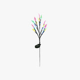Borne solaire à piquer en forme d’arbuste à feuilles lumineuses — Pinède