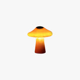 Lampe de jardin en forme de champignon en résine orange — Rondelle