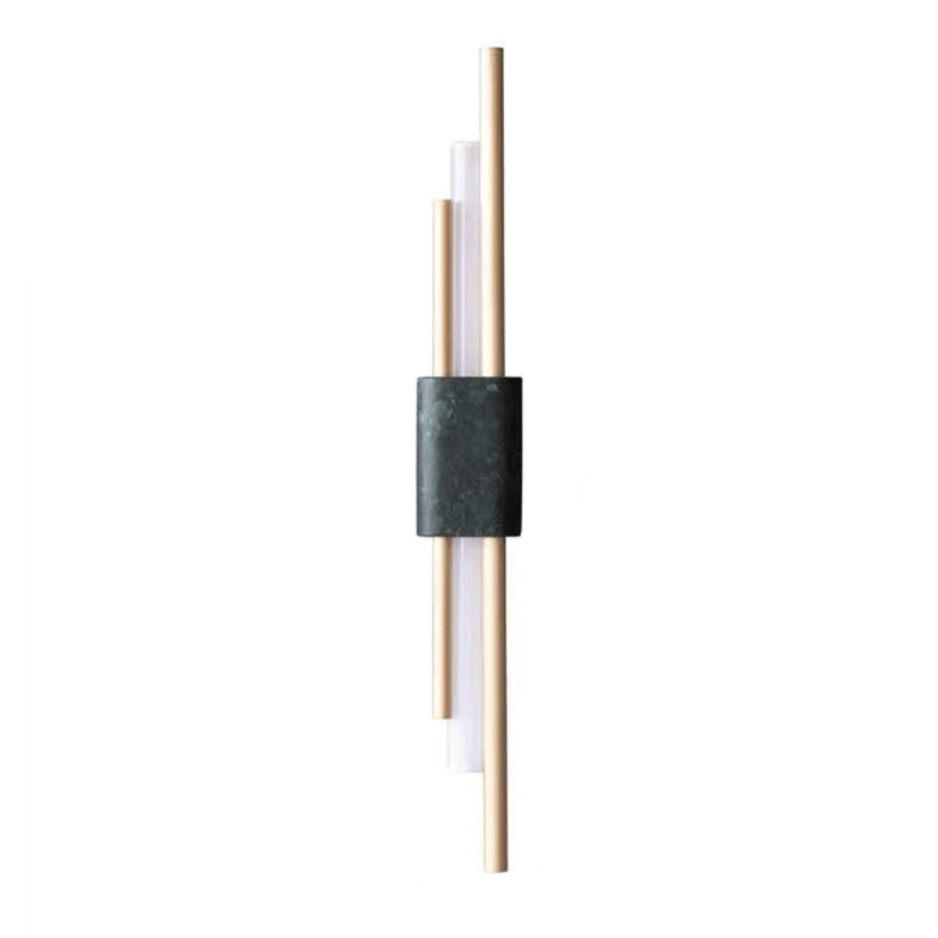 Applique murale design LED en marbre avec tube doré Sconce