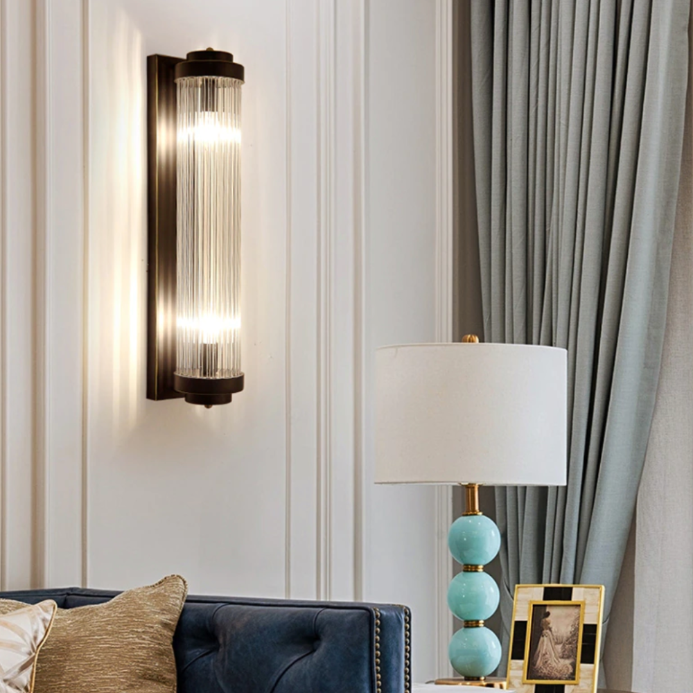Applique murale moderne et allongée en cristal luxury Alleya