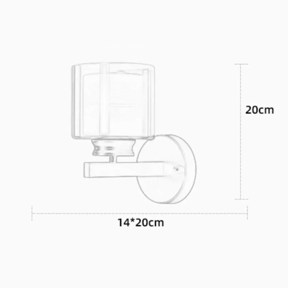 Applique murale moderne LED style faux bougeoir Alode