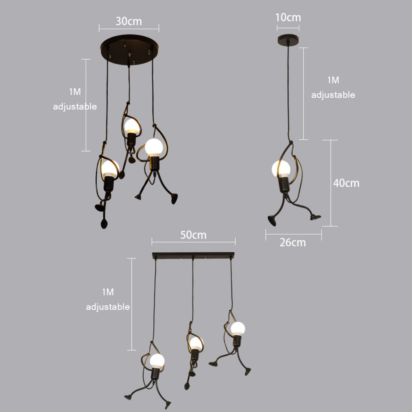 Suspension design à LED bonhomme suspendu Human