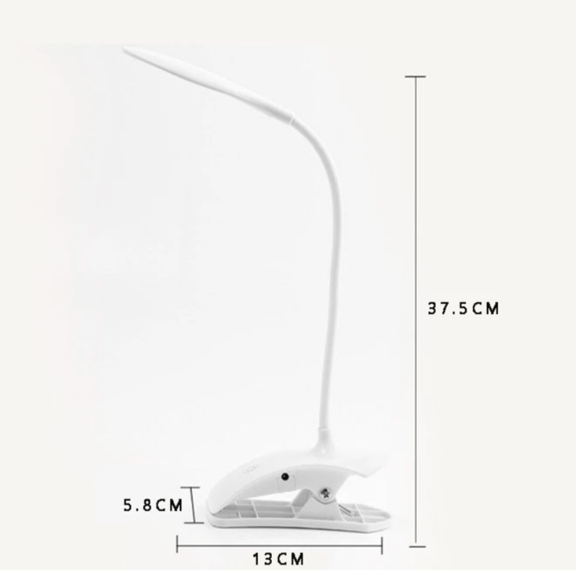 Lampe de bureau LED colorée à pince et USB