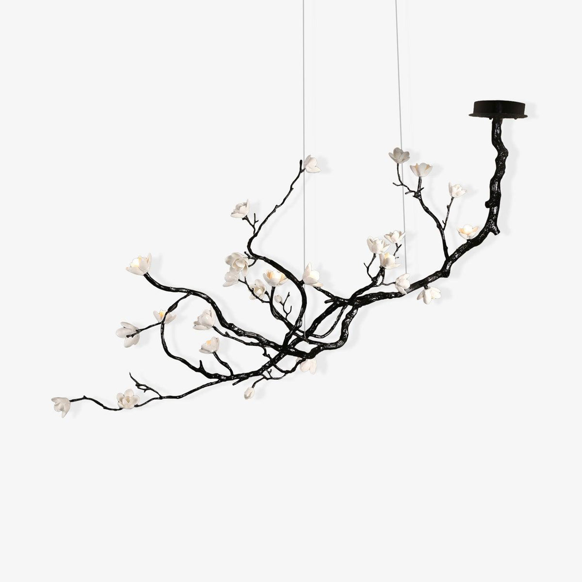 Lustre en Céramique Fleurs et Branches — Mauve