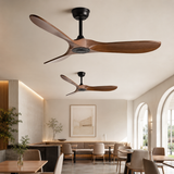 Ventilateur de plafond à trois pales d’aspect bois — Estampe