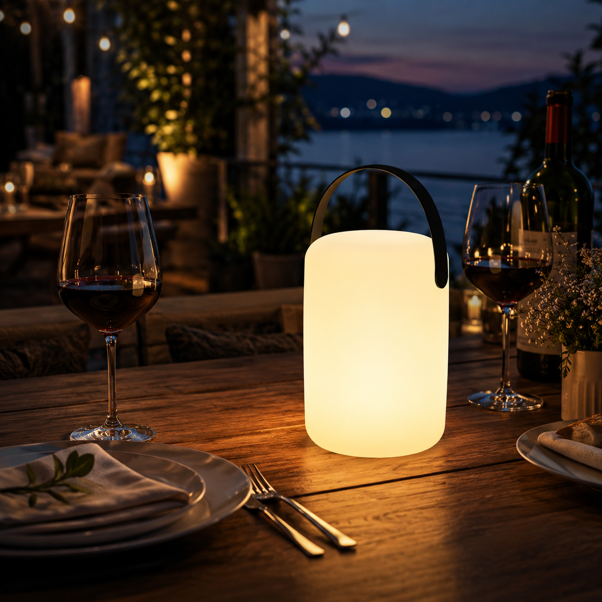 Lampe de Table Extérieure Glow – Éclairage LED Portable Rechargeable pour Terrasse — Épervière