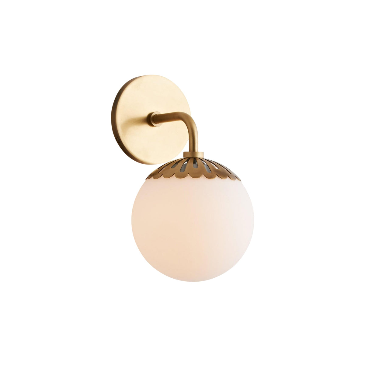 Applique Murale Globe Laiton Verre Minimaliste Moderne — Filandre