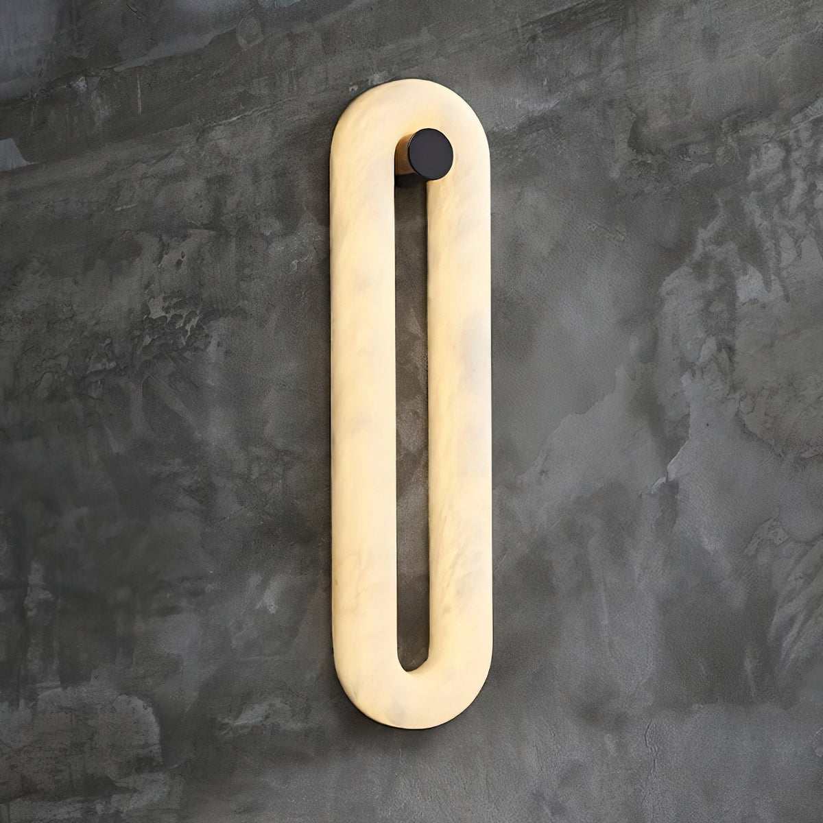 Applique LED en albâtre en forme d'anneau allongé — Meulière