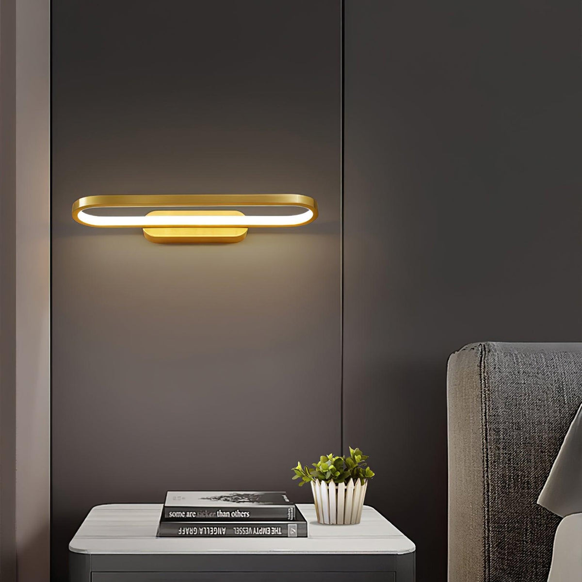 Applique LED barre horizontale en laiton et acrylique — Nielle