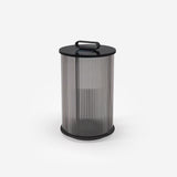 Lanterne d'extérieur solaire cylindrique en acier et verre — Liseron