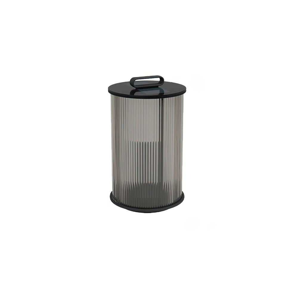 Lanterne d'extérieur solaire cylindrique en acier et verre — Liseron