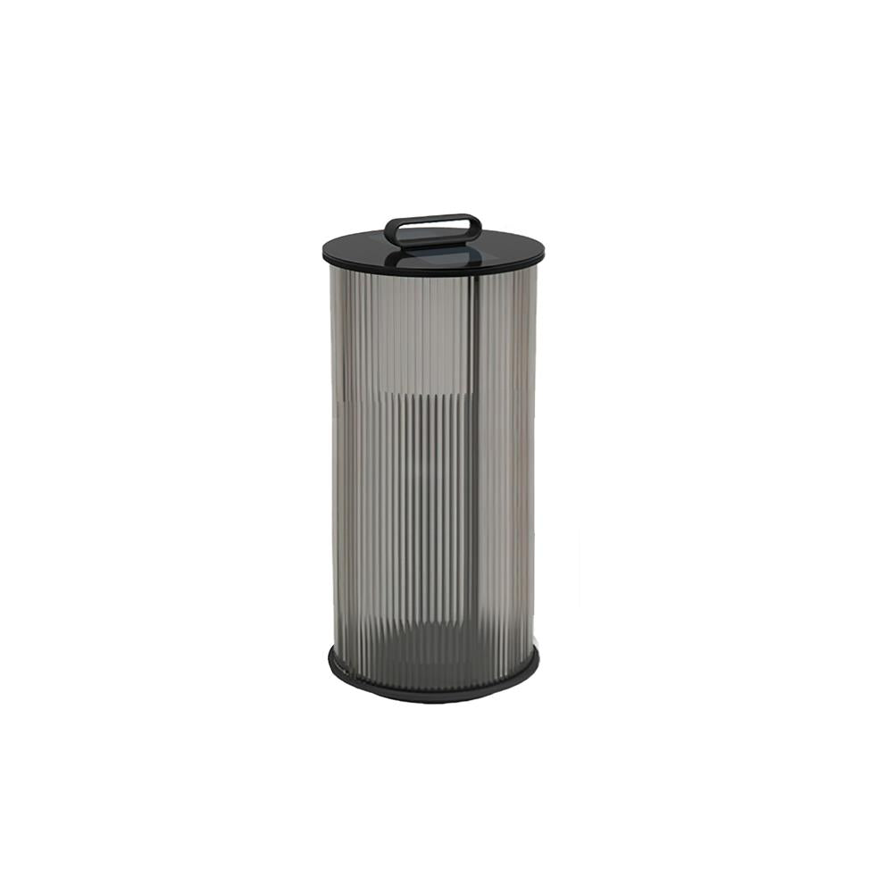 Lanterne d'extérieur solaire cylindrique en acier et verre — Liseron