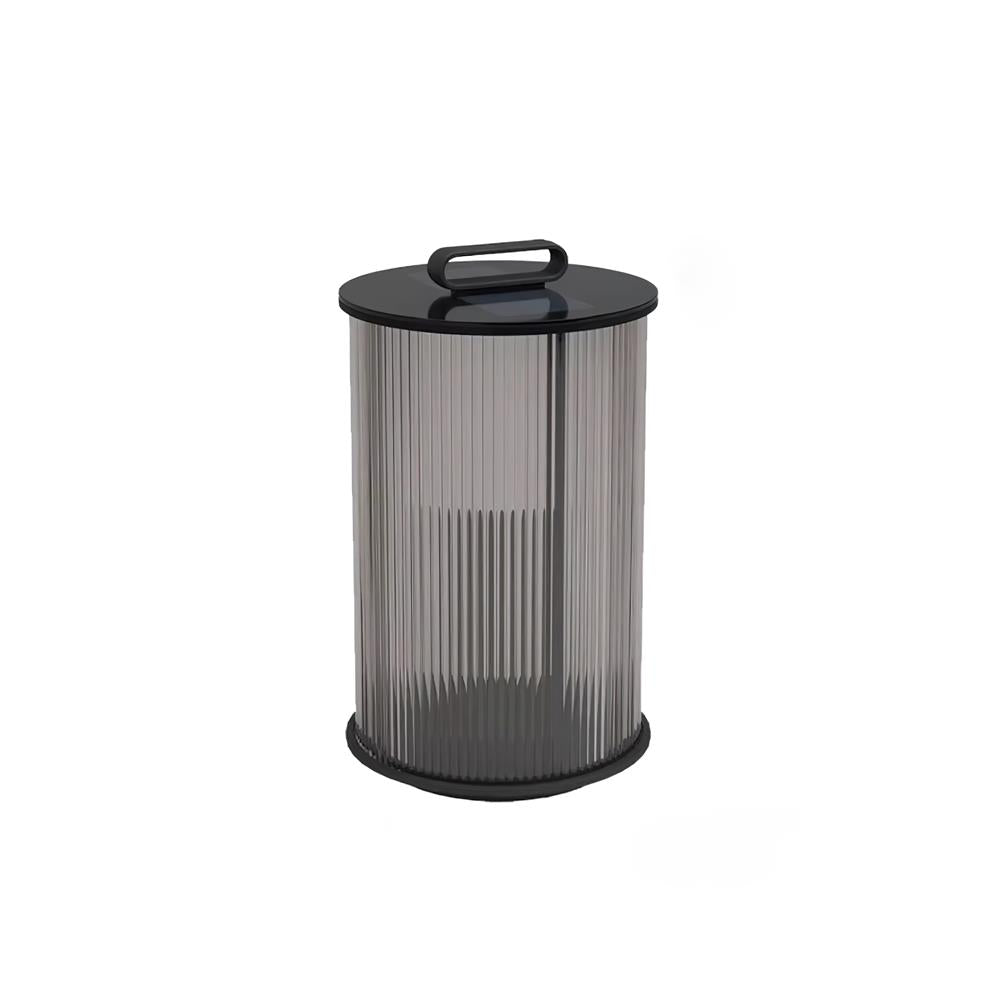 Lanterne d'extérieur solaire cylindrique en acier et verre — Liseron