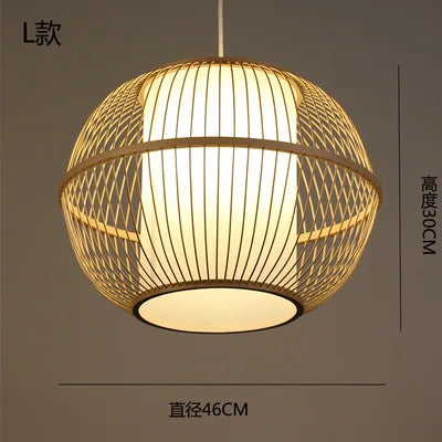 lustre en bambou style zen pour ambiance relaxante