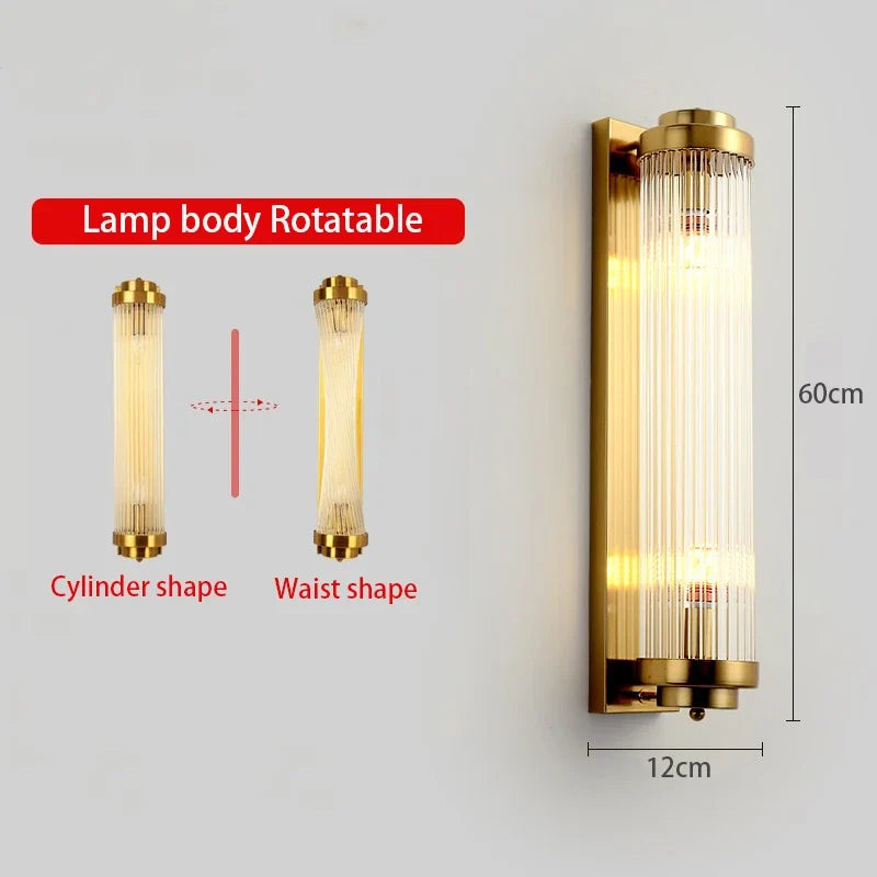 Applique murale Led en cristal post-moderne