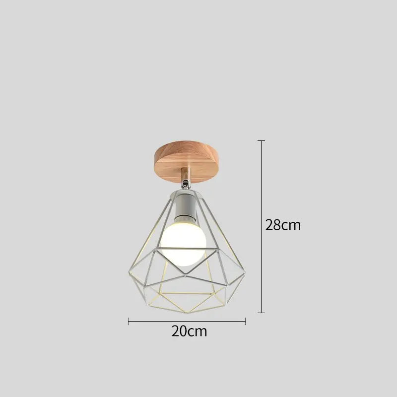 plafonnier led nordique moderne simple en fer triangle