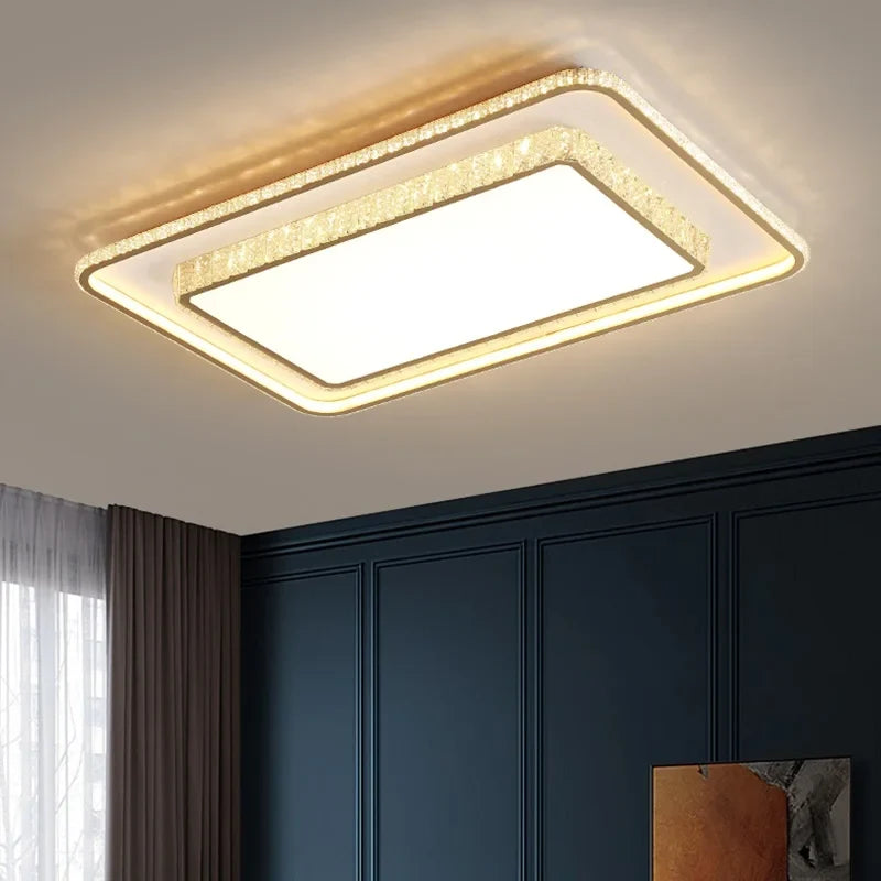 plafonnier moderne en cristal ambiance chaleureuse et romantique
