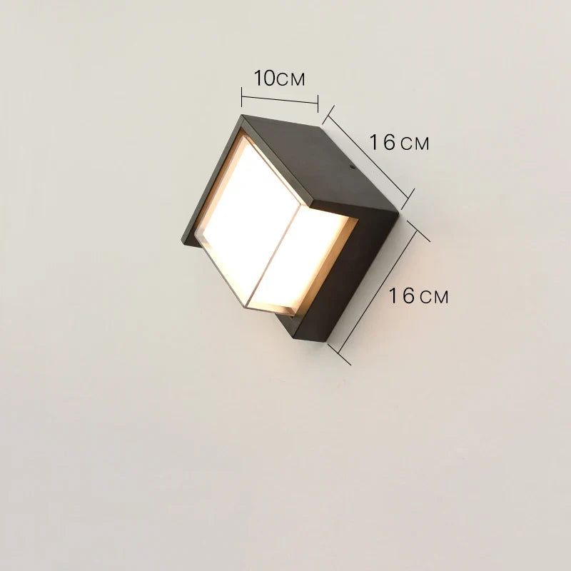 Éclairage mural extérieur moderne étanche IP54 porche balcon terrasse lampe applique jardin en aluminium décor à la maison applique murale lampe