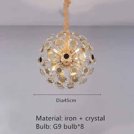 lustres modernes en cristal pour décoration romantique intérieure