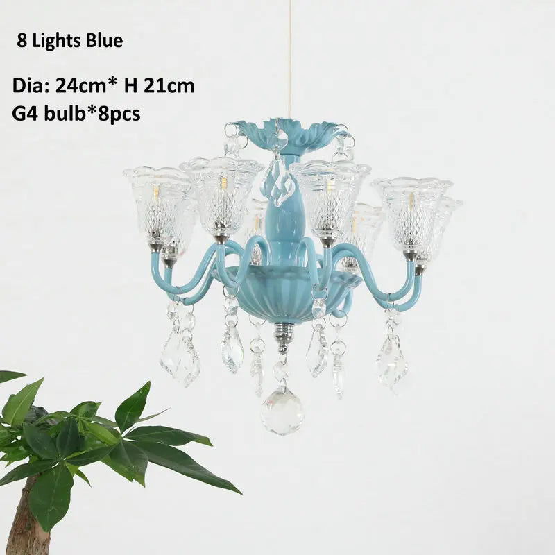 mini suspension créatives avec abat-jour en verre et cristal