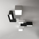 plafonnier nordique moderne simple boîte créative combinaison géométrique