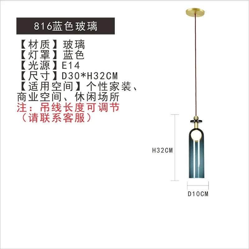 suspension en verre et métal pour décoration intérieure moderne