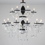 lustre moderne en cristal pour décoration intérieure lumineuse