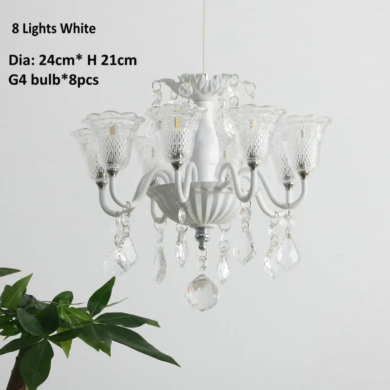 mini suspension créatives avec abat-jour en verre et cristal