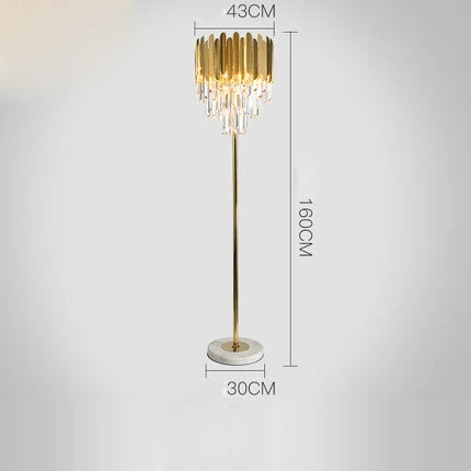 lustre en cristal design art déco en acier inoxydable avec éclairage led
