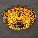 plafonnier européen en verre tiffany style rétro pour art ancien