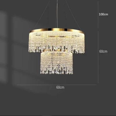 lustre en cristal postmoderne pour décoration intérieure élégante