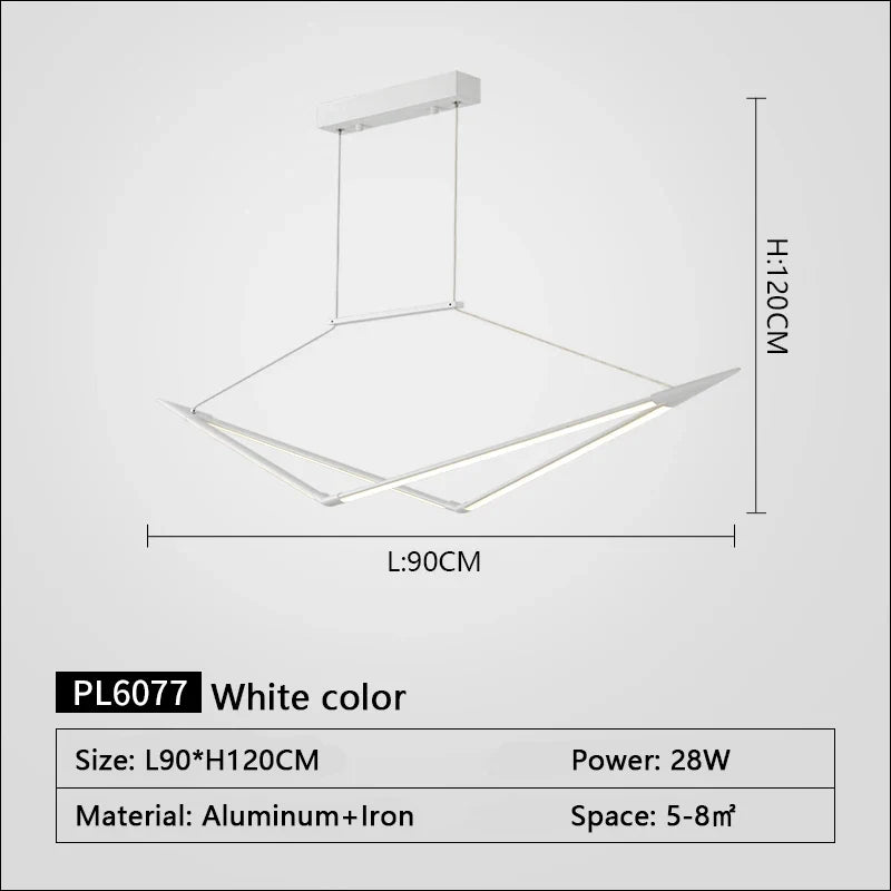 suspension led moderne dimmable pour un éclairage élégant