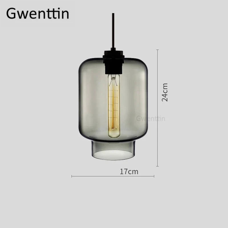 suspension moderne en verre teinté pour décoration intérieure